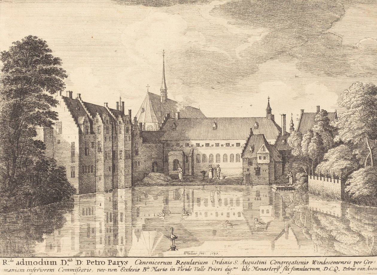 Groenendael apátság, 1647. alkotó: Wenceslaus Hollar