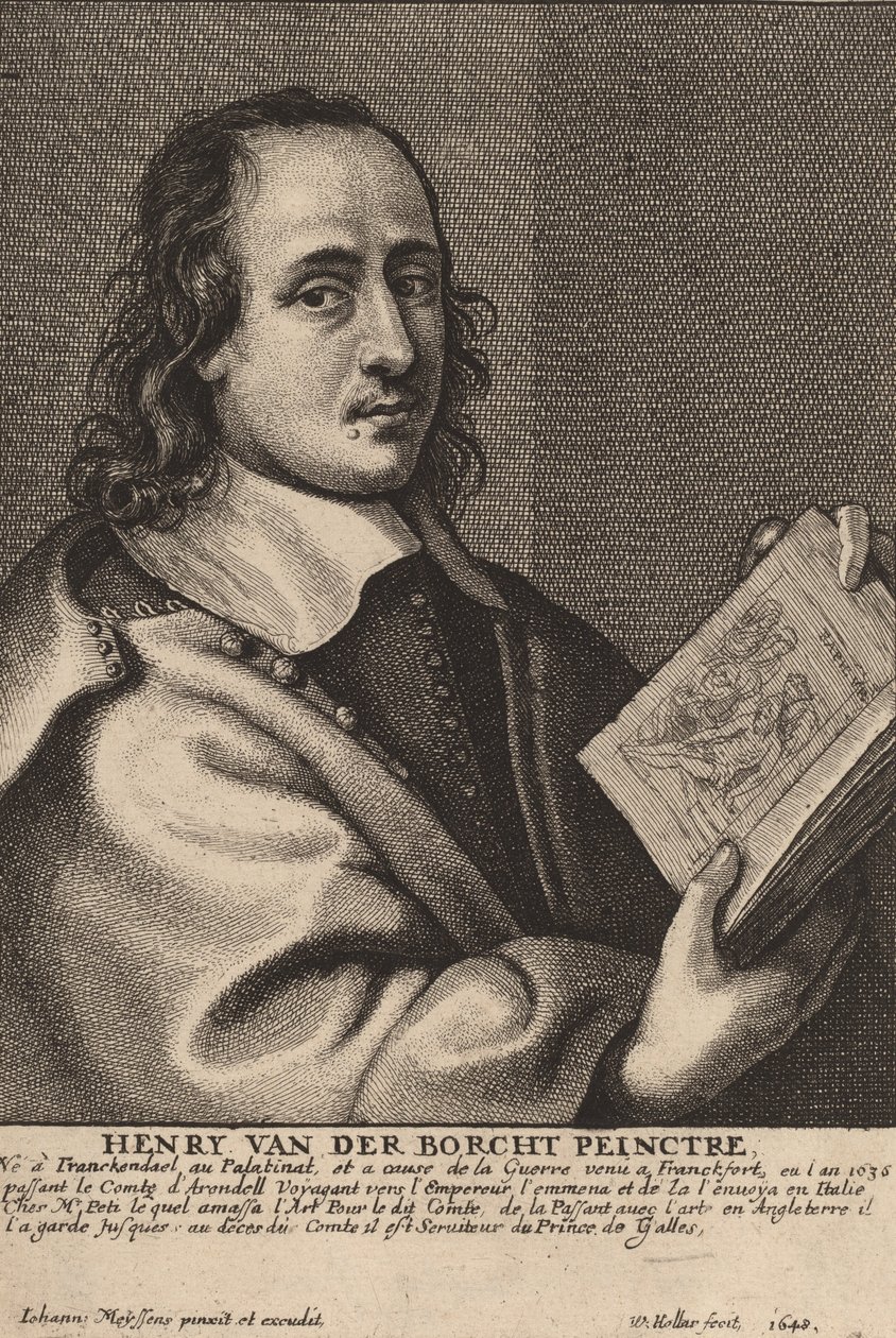 Henry van der Borcht, festő, 1648. alkotó: Wenceslaus Hollar