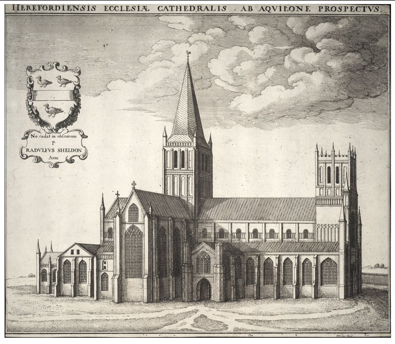 Herefordi katedrális alkotó: Wenceslaus Hollar