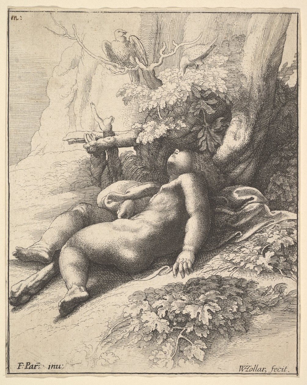 Herkules csecsemő alszik, 1625-77. alkotó: Wenceslaus Hollar