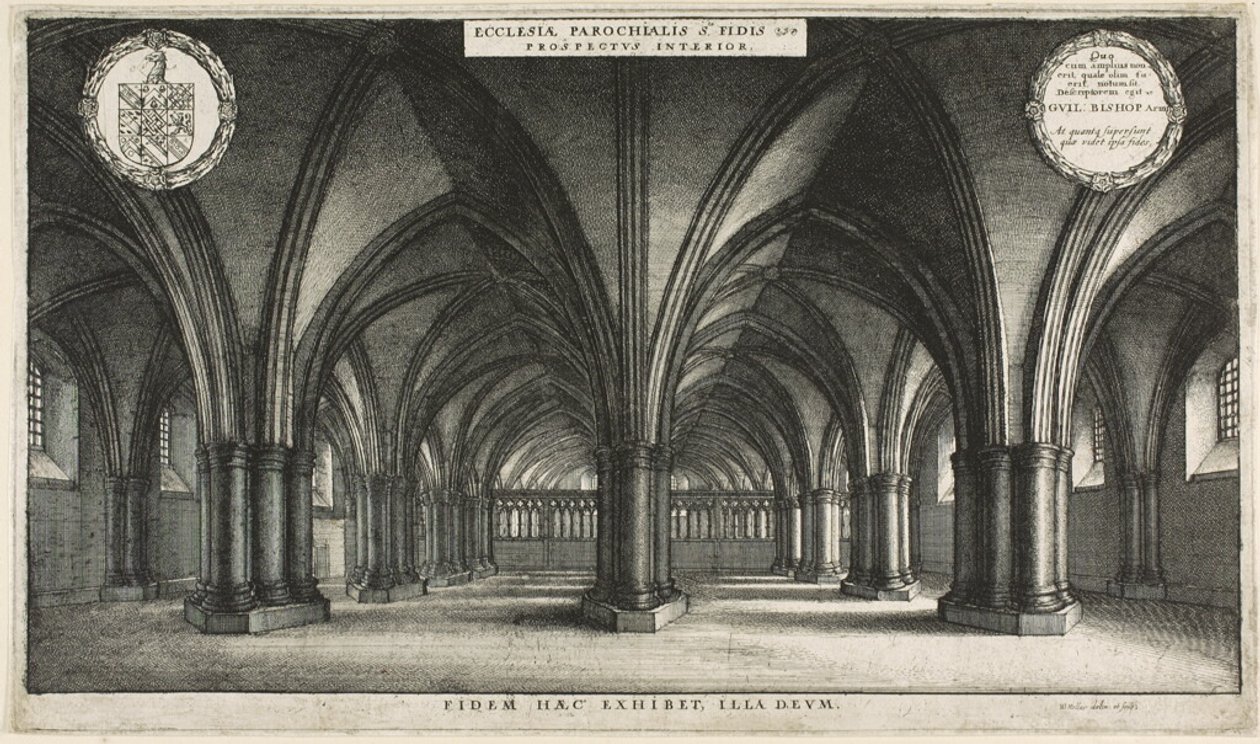 A Szent Pál kripta belseje (Szent Hit kripta) alkotó: Wenceslaus Hollar
