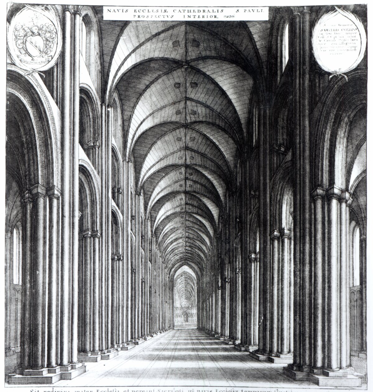 Szent Pál templomhajójának belseje, 1658 alkotó: Wenceslaus Hollar