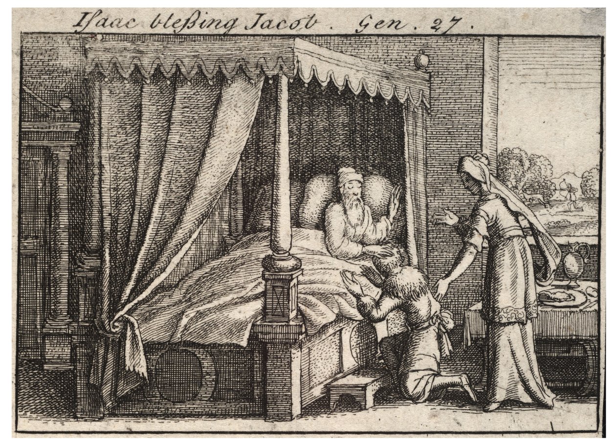 Izsák megáldja Jákóbot. 2. állapot alkotó: Wenceslaus Hollar