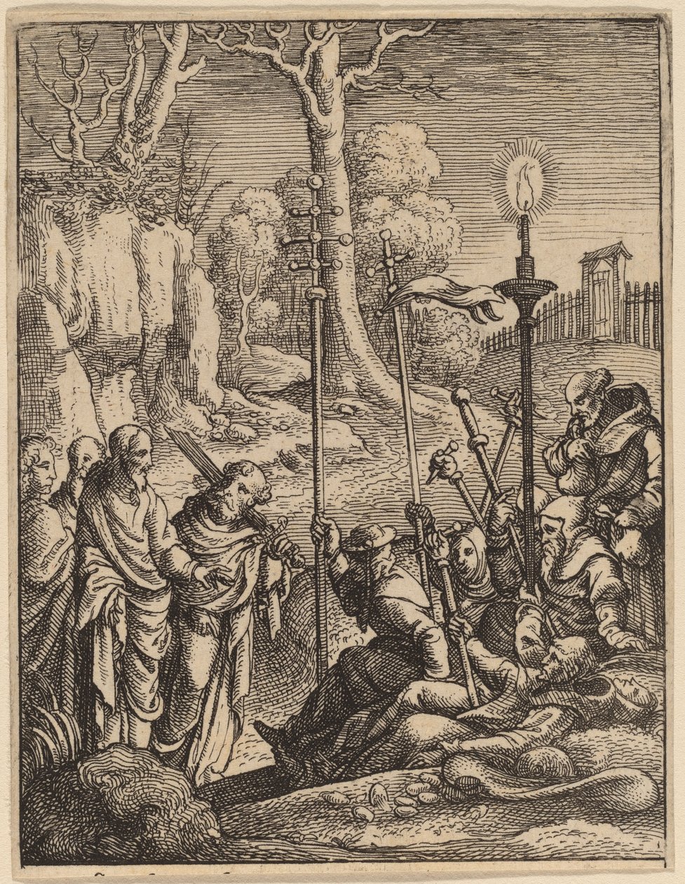 Jézus szembeszáll megrontóival alkotó: Wenceslaus Hollar