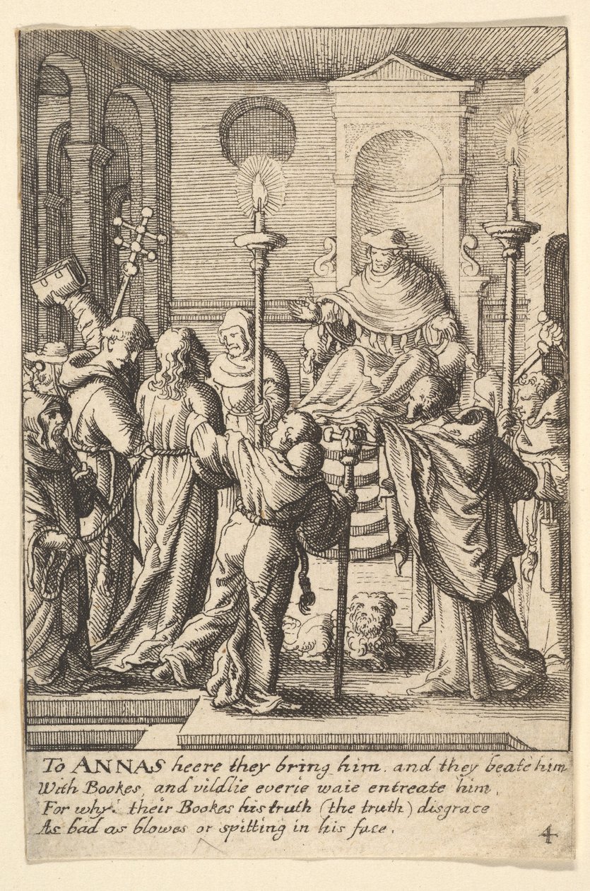 Jézus Anna előtt, 1625-77. alkotó: Wenceslaus Hollar
