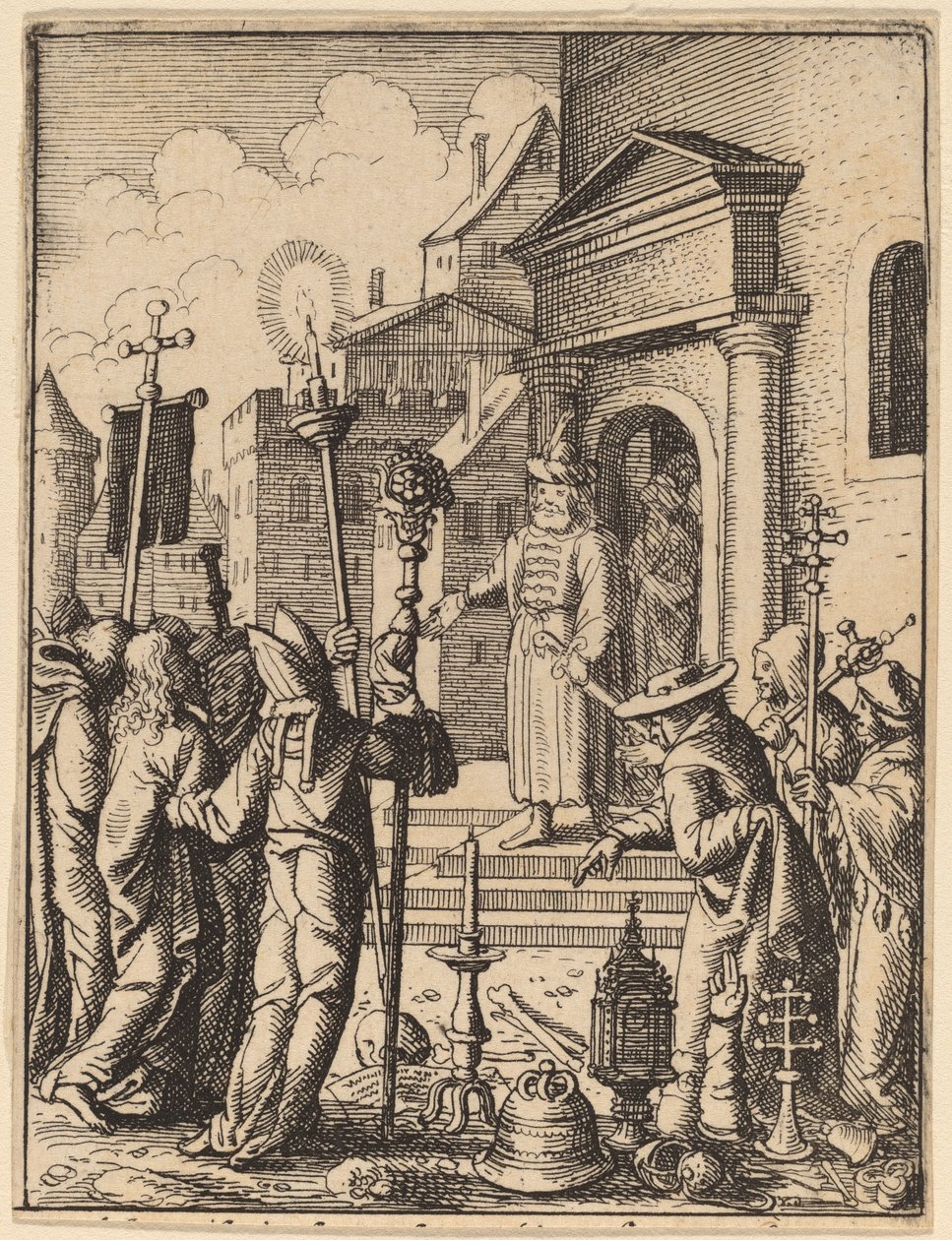 Jézus Pilátus előtt alkotó: Wenceslaus Hollar