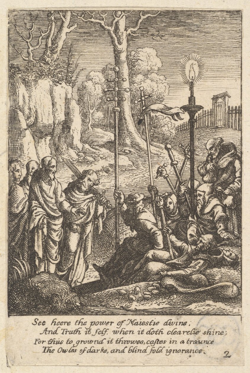 Jézus szembeszáll gyalázóival, 1625-77. alkotó: Wenceslaus Hollar