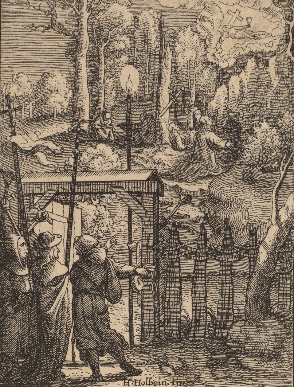 Jézus az Olajfák hegyén. alkotó: Wenceslaus Hollar