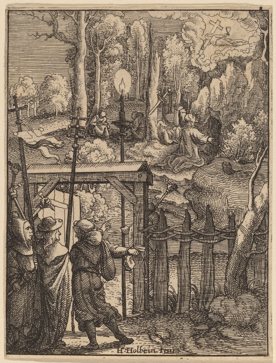 Jézus az Olajfák hegyén alkotó: Wenceslaus Hollar