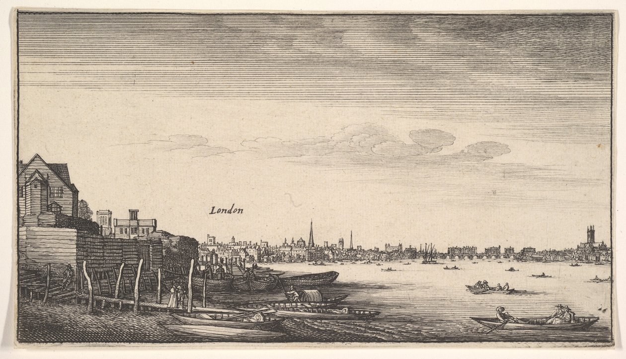 London a Milford lépcsőről nézve, 1643-1644. alkotó: Wenceslaus Hollar