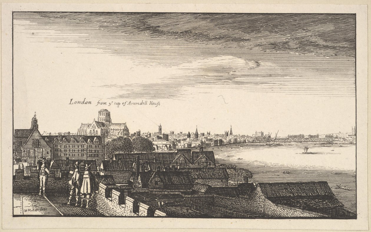 London az Arundel-házból, másolat, 17. század. alkotó: Wenceslaus Hollar
