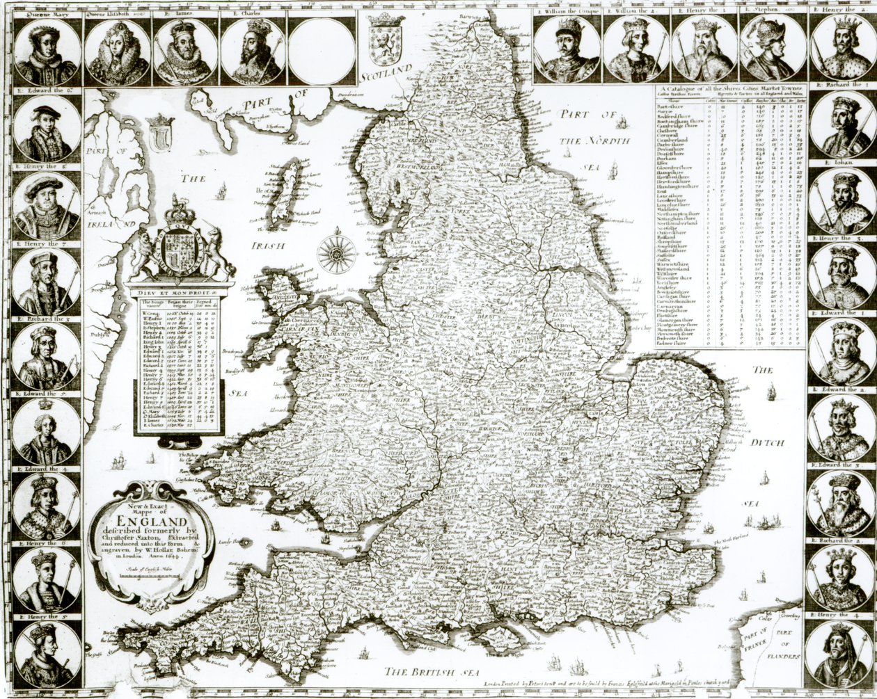 Anglia és Wales térképe, 1644 alkotó: Wenceslaus Hollar