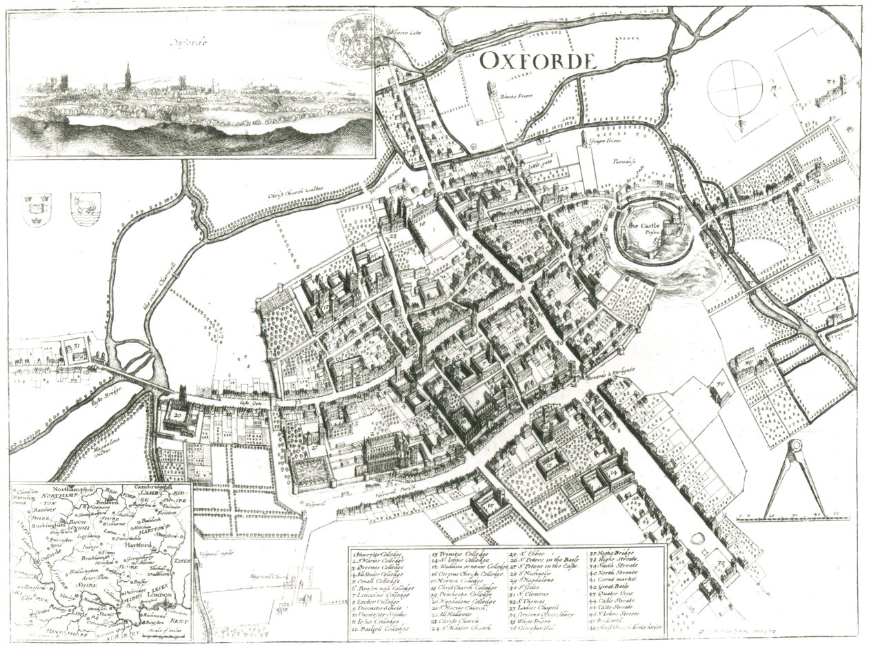 Oxford térképe, 1643 alkotó: Wenceslaus Hollar