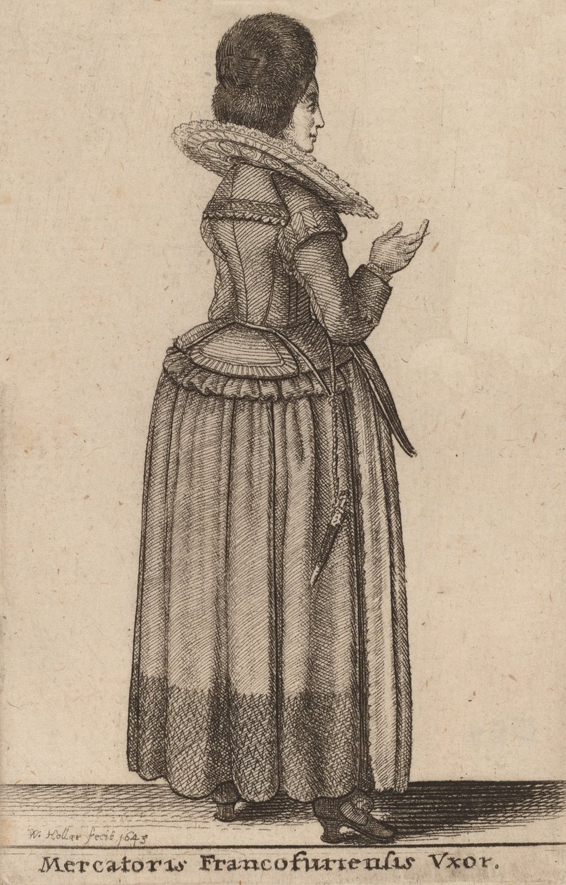 Egy frankfurti kereskedő felesége, XVII. alkotó: Wenceslaus Hollar