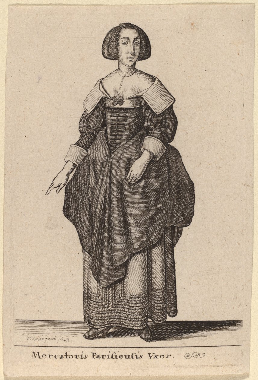 Egy párizsi kereskedő felesége alkotó: Wenceslaus Hollar
