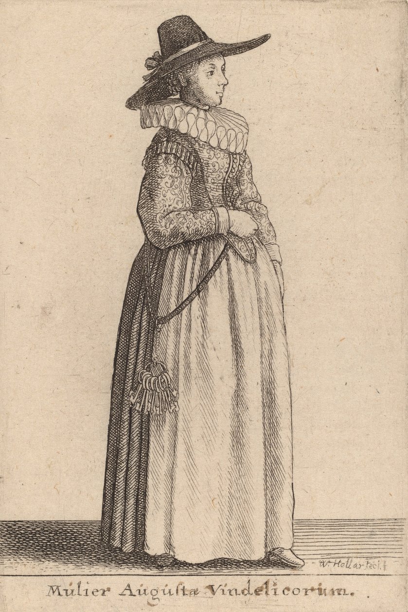 Augsburgi Augusta asszonya alkotó: Wenceslaus Hollar