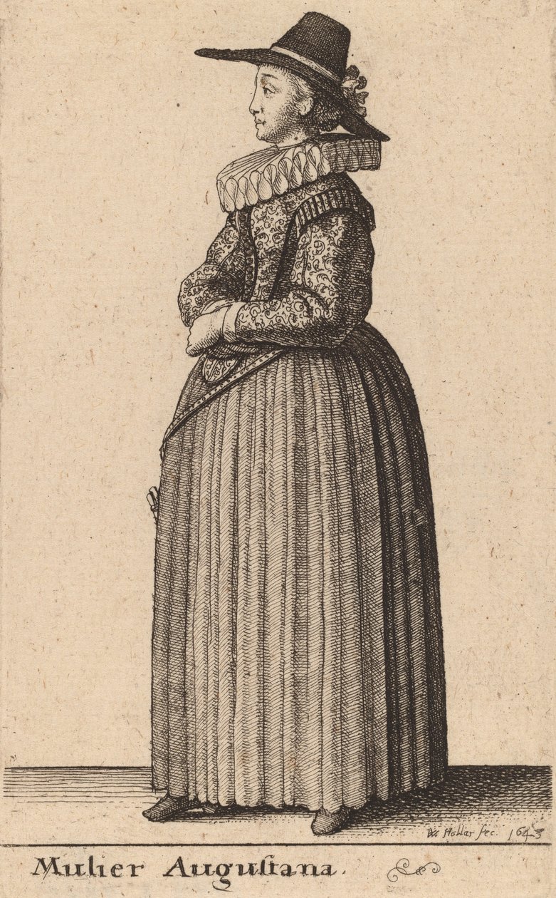 augusztusi nő, 1643 alkotó: Wenceslaus Hollar