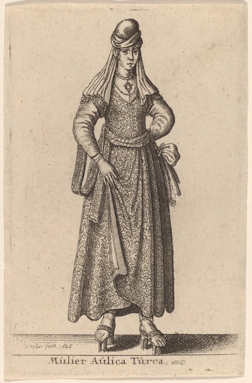 Egy török ​​udvari nő alkotó: Wenceslaus Hollar