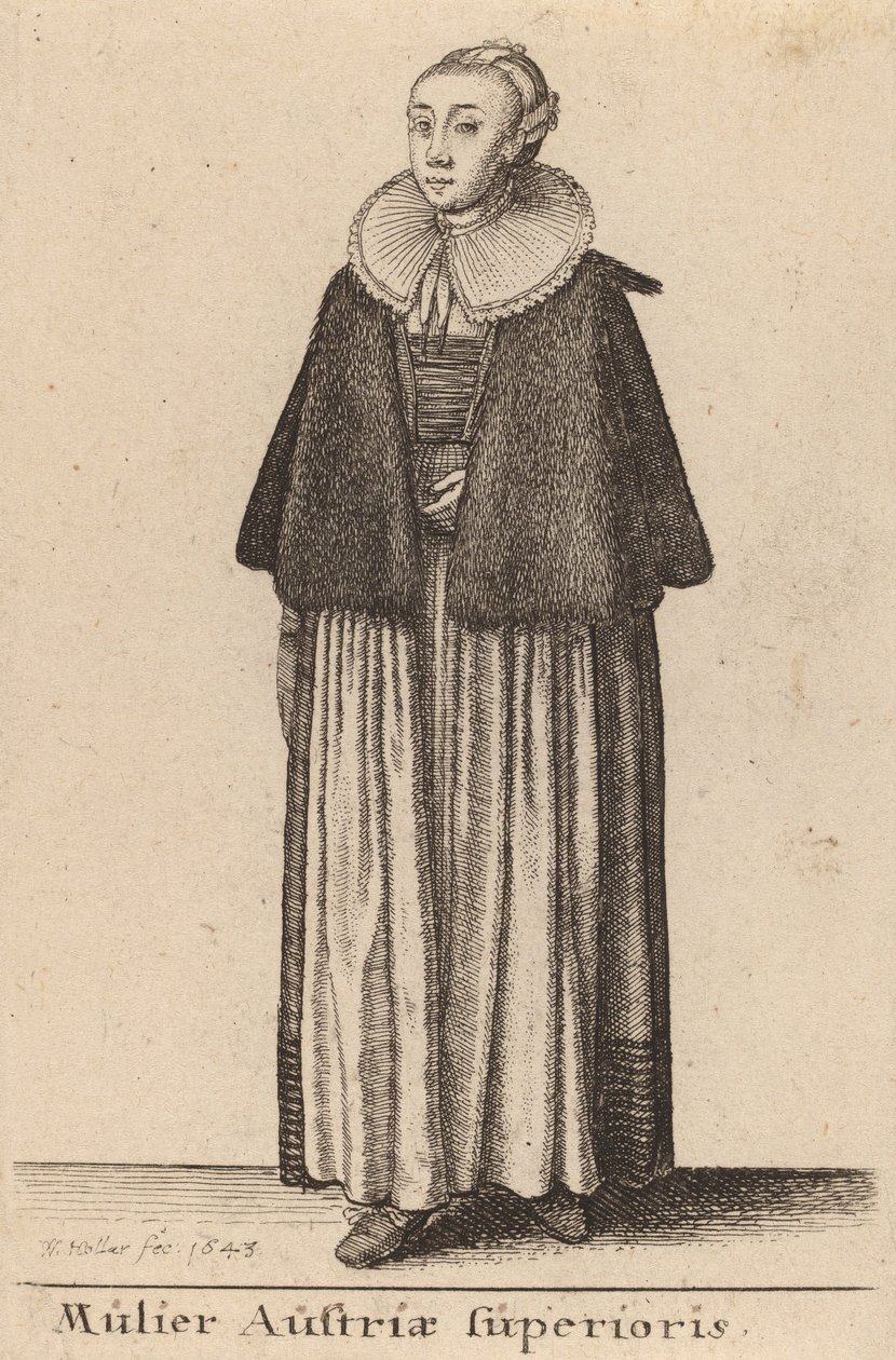 Osztrák felsős nő, 1643 alkotó: Wenceslaus Hollar