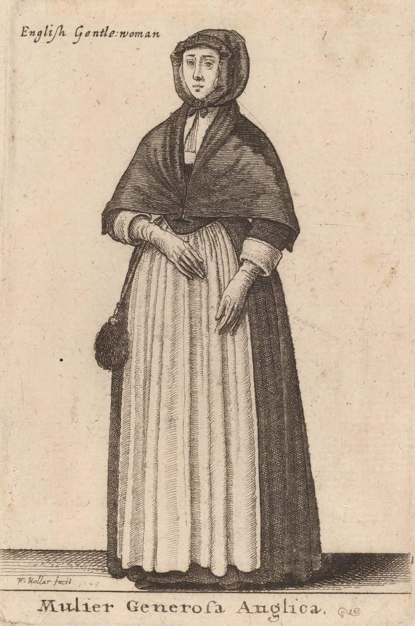 Az angol nemes nő, 1643 alkotó: Wenceslaus Hollar