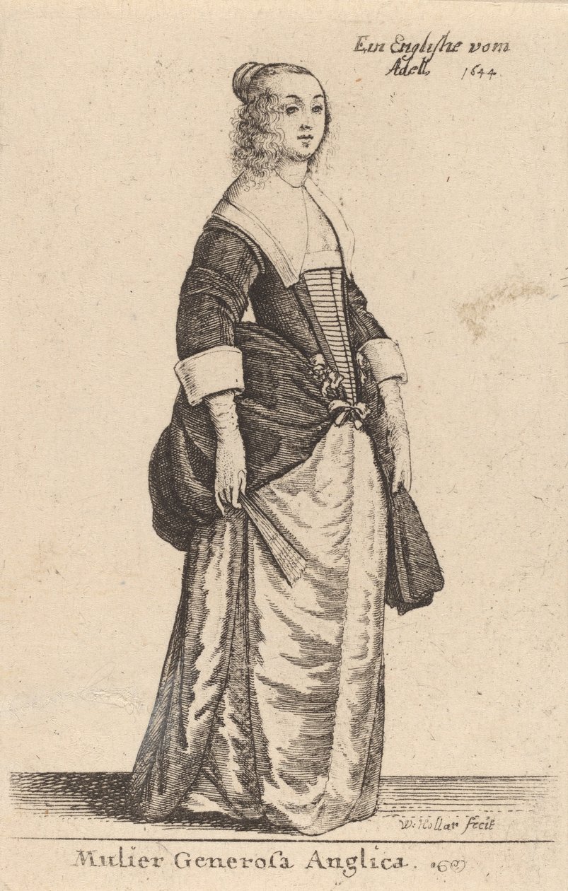 Egy angol nemes nő, 1644 alkotó: Wenceslaus Hollar