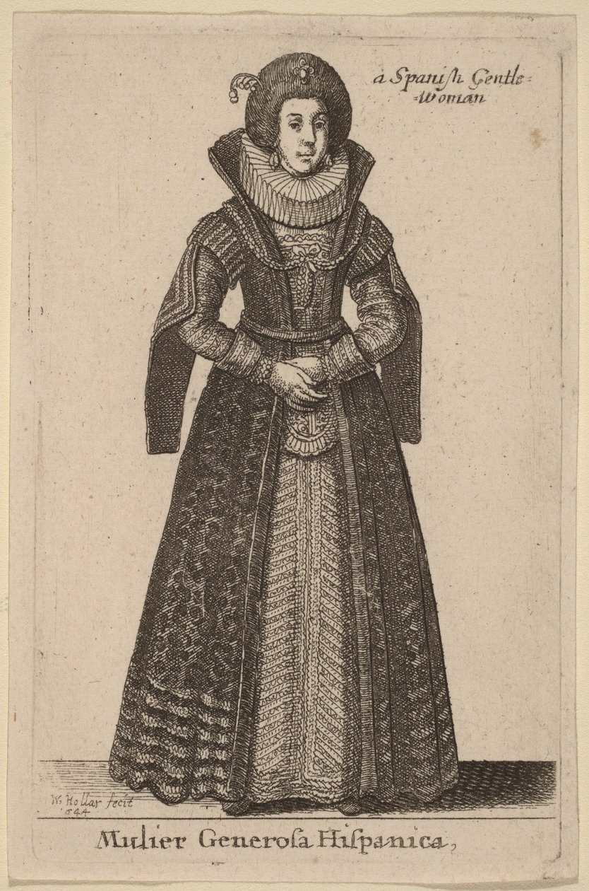 Spanyol nemes hölgy alkotó: Wenceslaus Hollar