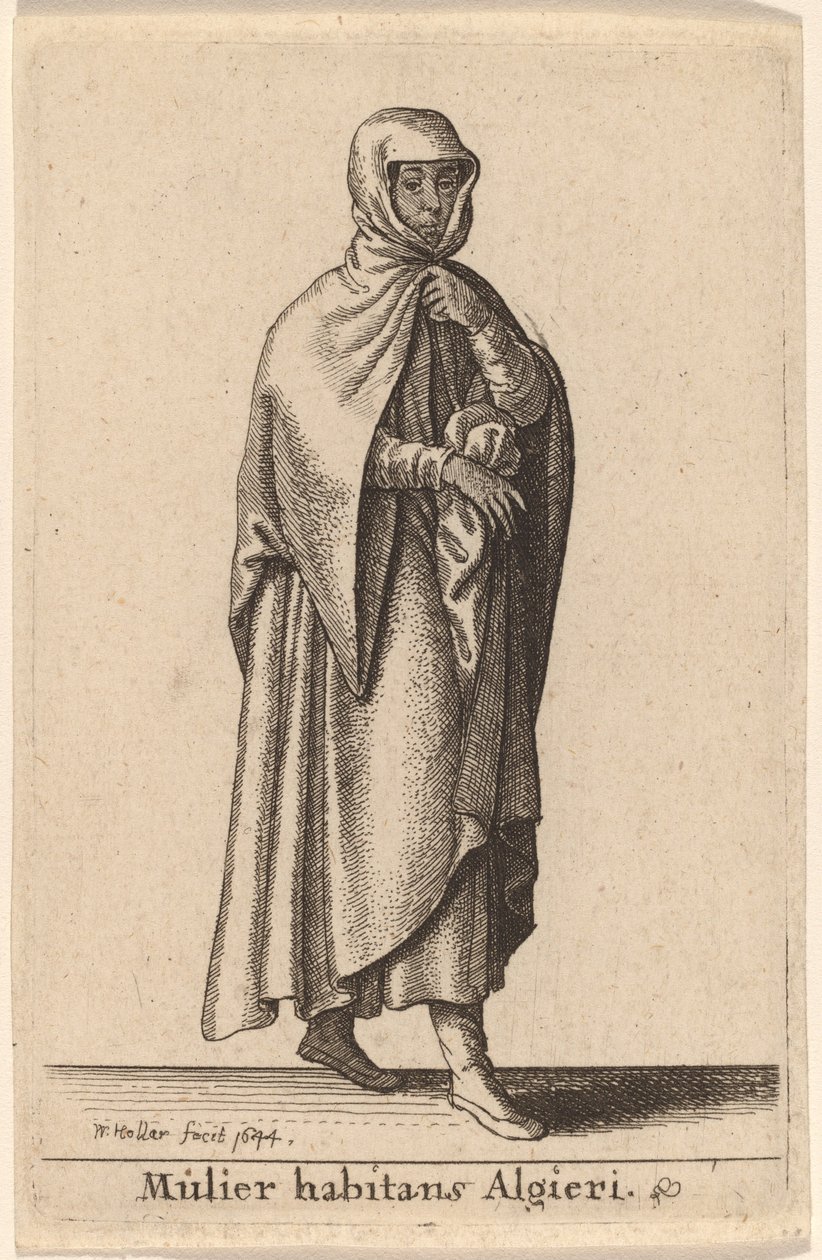 Algírban élő nő alkotó: Wenceslaus Hollar