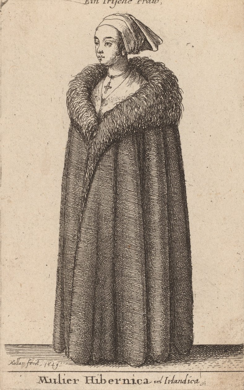 Ír vagy ír nő, 1649 alkotó: Wenceslaus Hollar