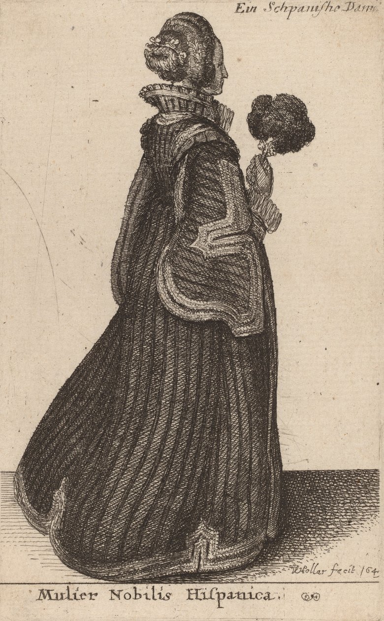 Egy híres spanyol nő, valószínűleg 1649-ből alkotó: Wenceslaus Hollar