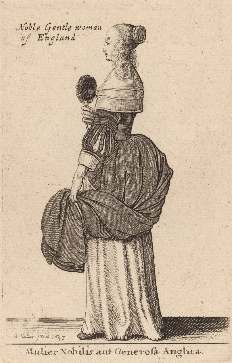 Az angol nemes nő, 1643 alkotó: Wenceslaus Hollar
