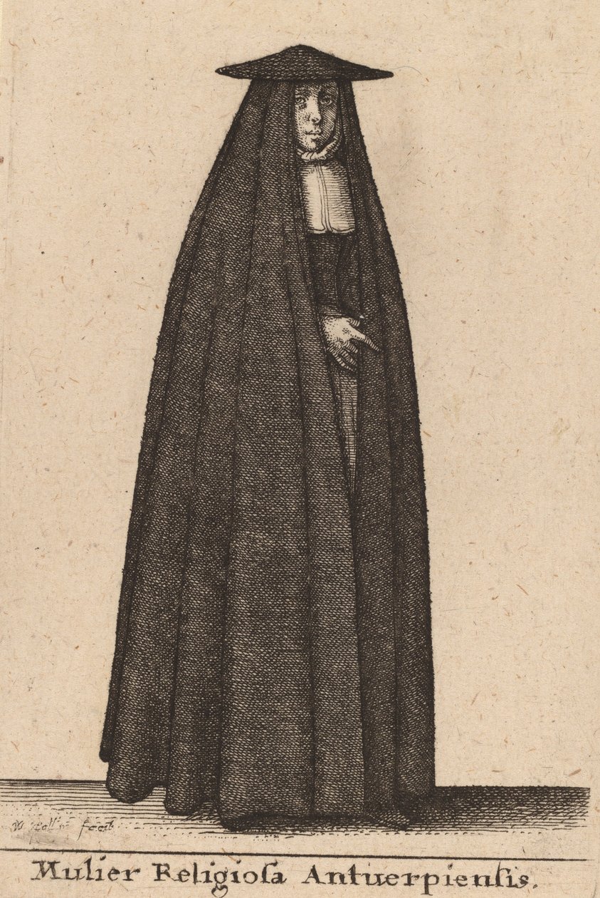 Antwerpen vallásos asszonya. alkotó: Wenceslaus Hollar