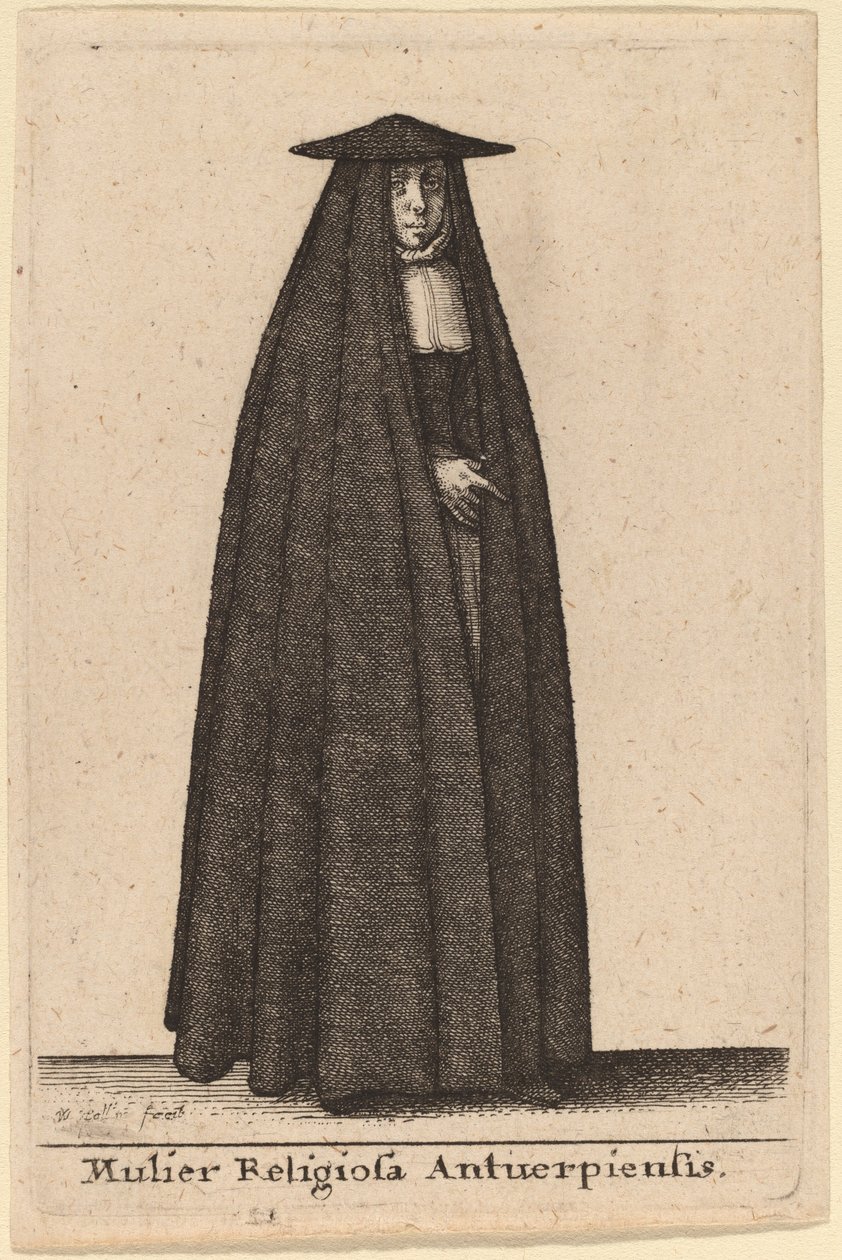 Antwerpeni vallásos nő alkotó: Wenceslaus Hollar
