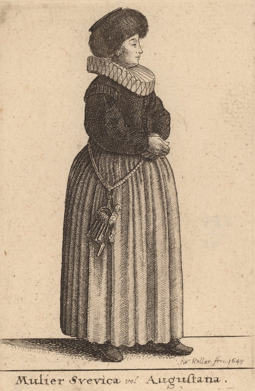 Svéd vagy augusztusi nő, 1643 alkotó: Wenceslaus Hollar