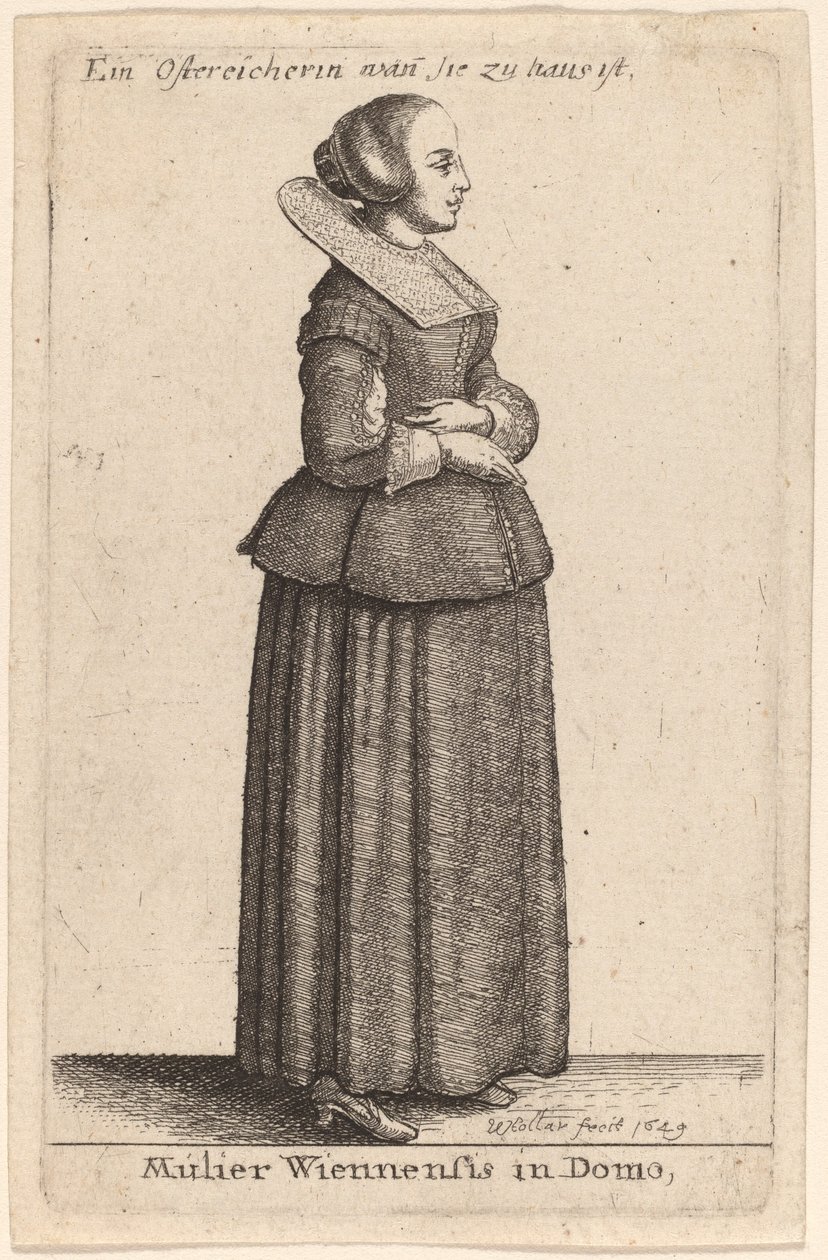 A bécsi nő a házban alkotó: Wenceslaus Hollar
