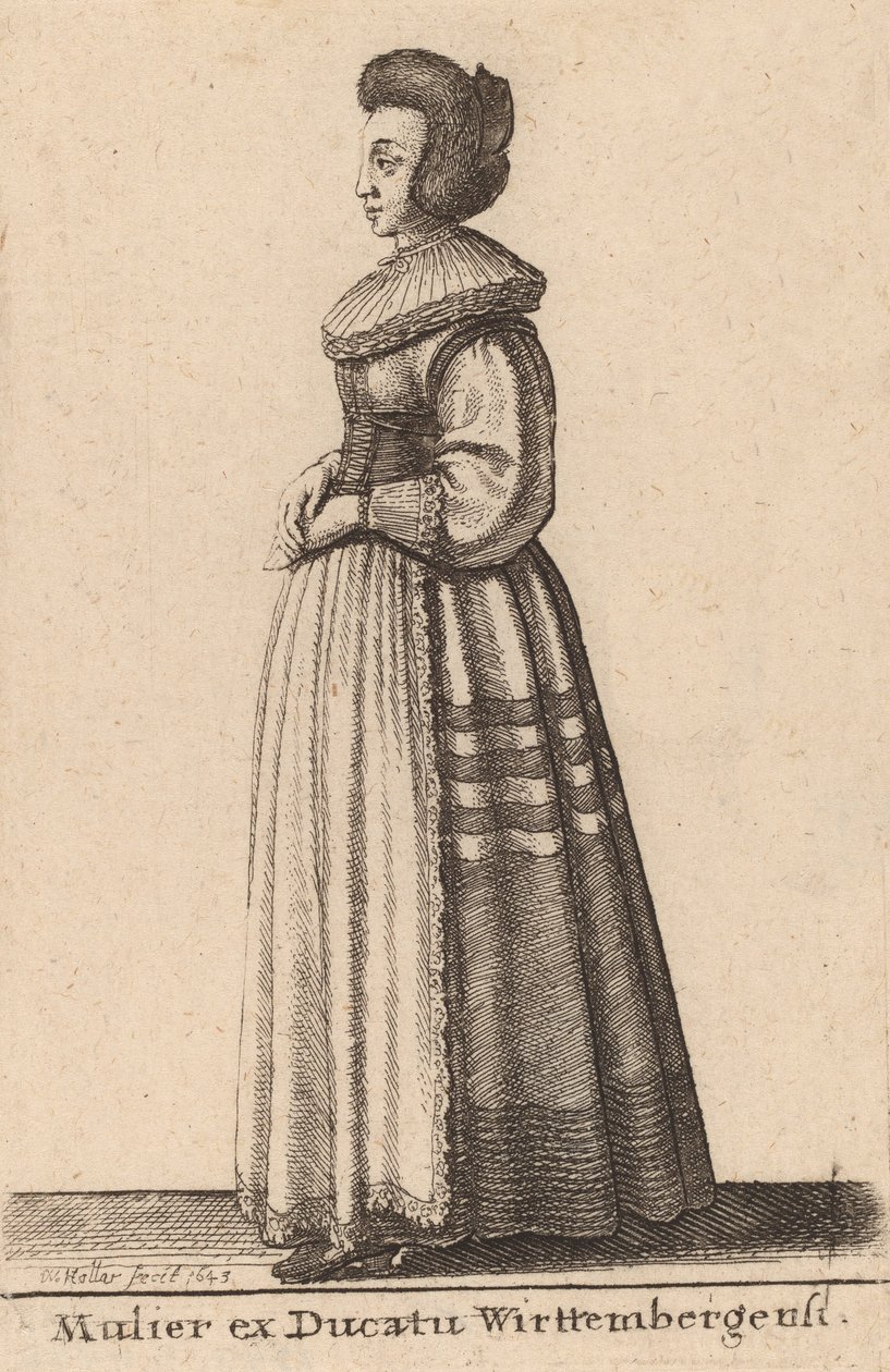 A wirttembergi hercegség asszonya, 1643 alkotó: Wenceslaus Hollar