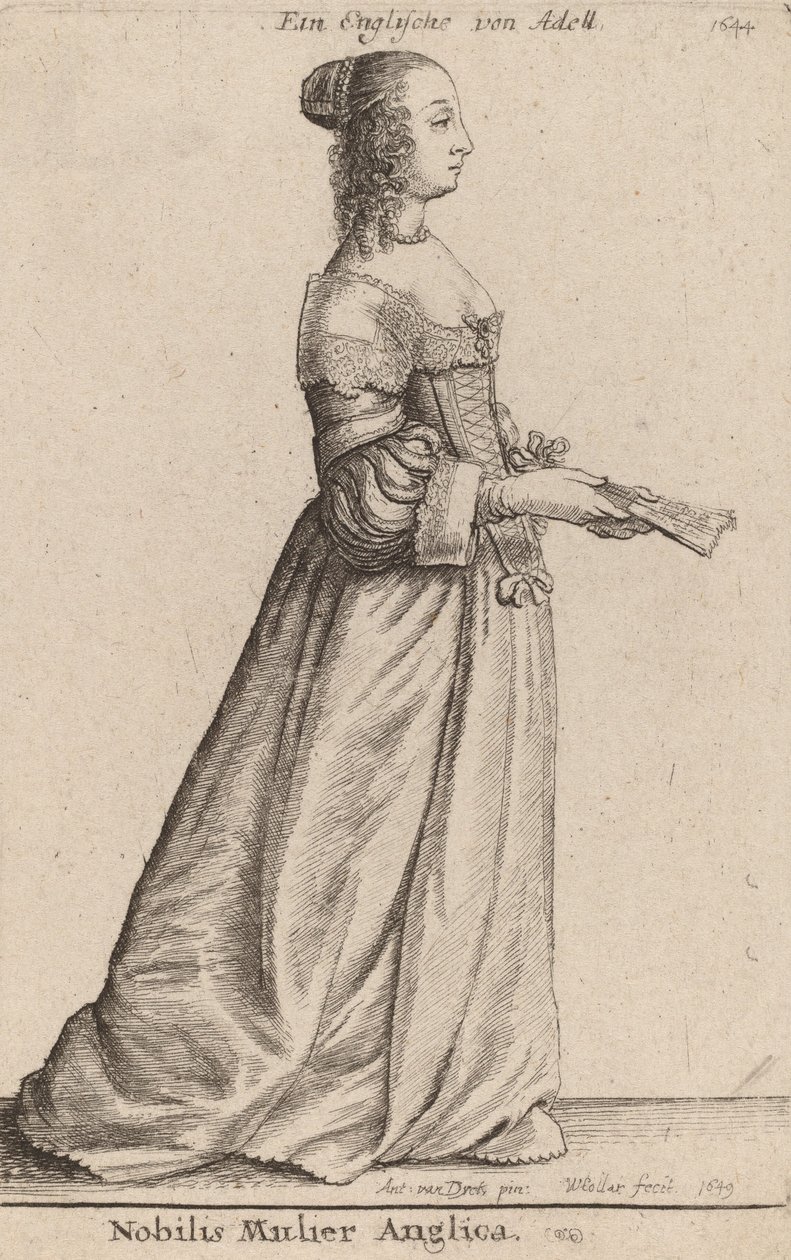 A híres angol nő, 1649 alkotó: Wenceslaus Hollar