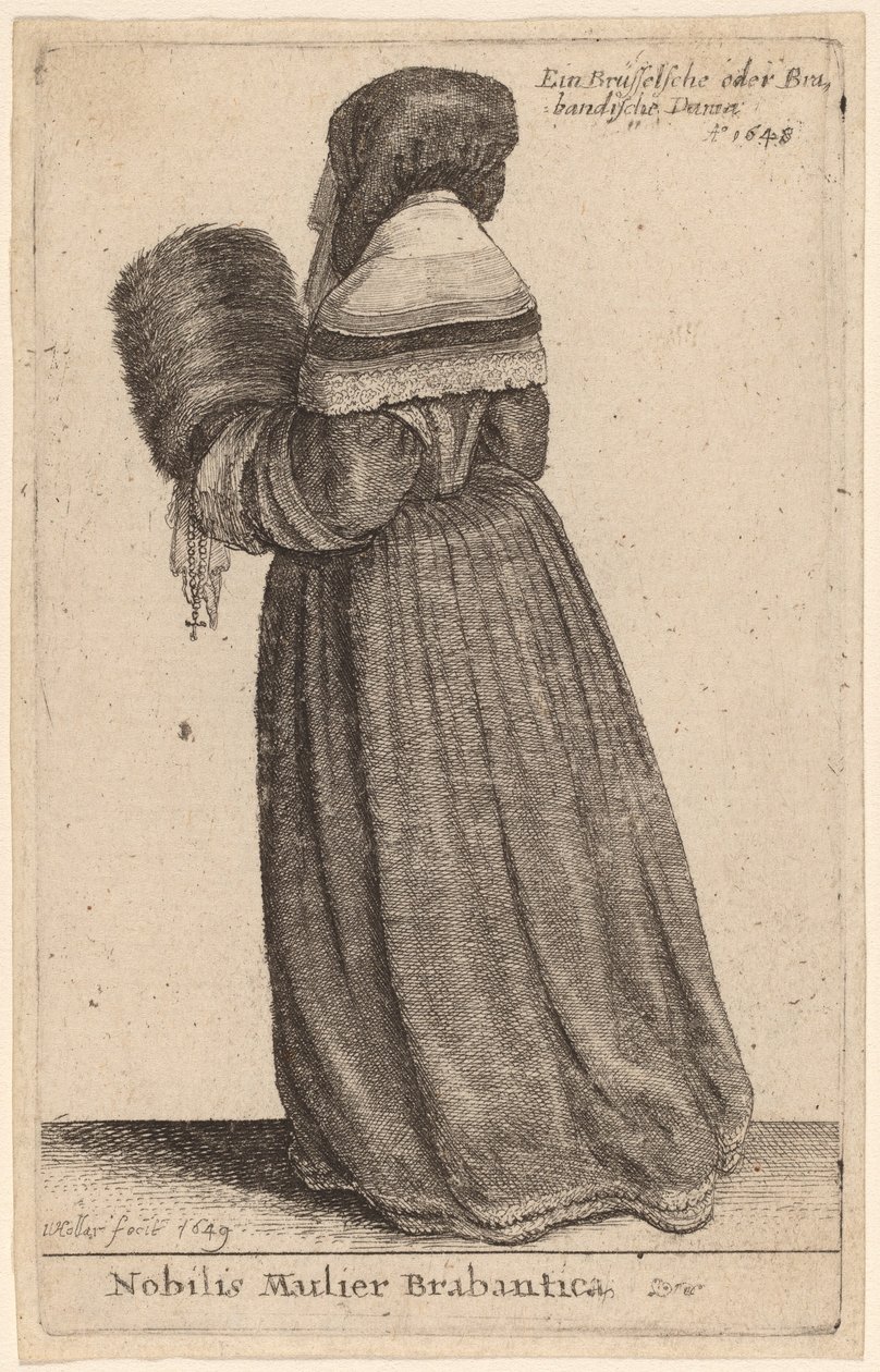 Brabanti nemes asszony alkotó: Wenceslaus Hollar