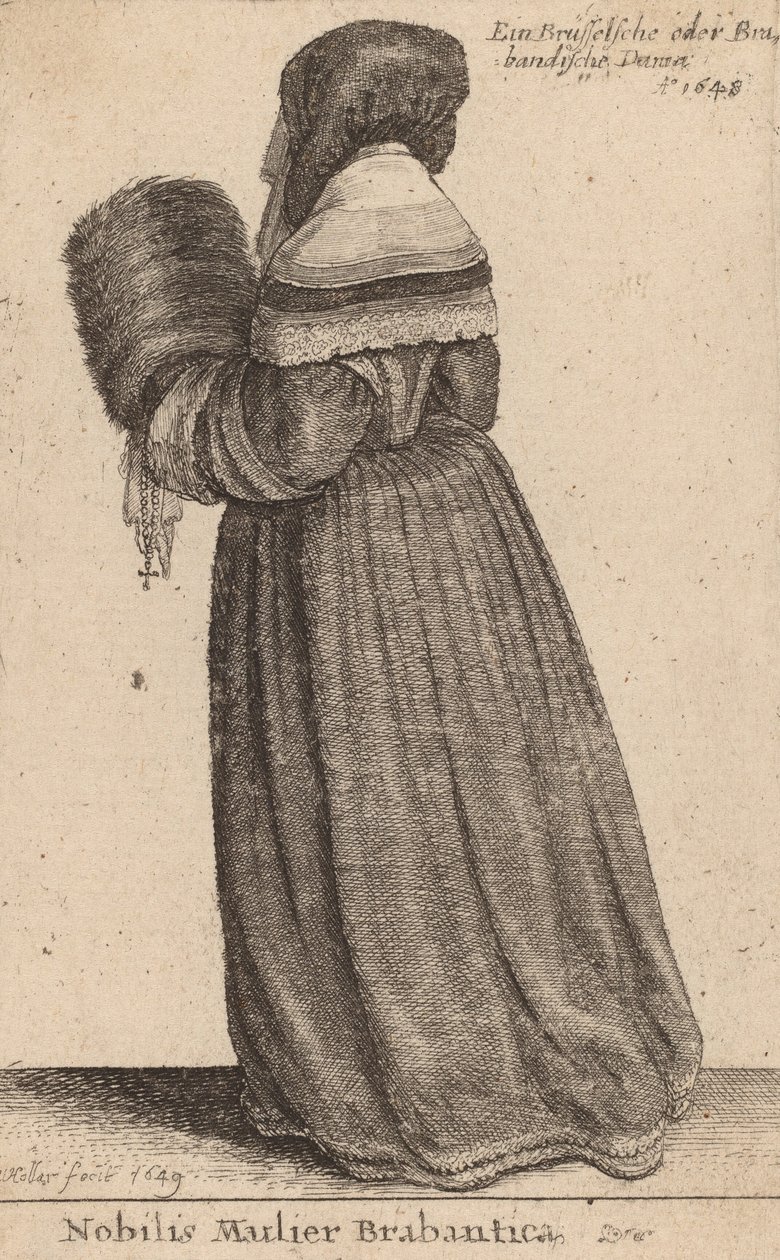 Nemes brabanticai nő, 1649 alkotó: Wenceslaus Hollar