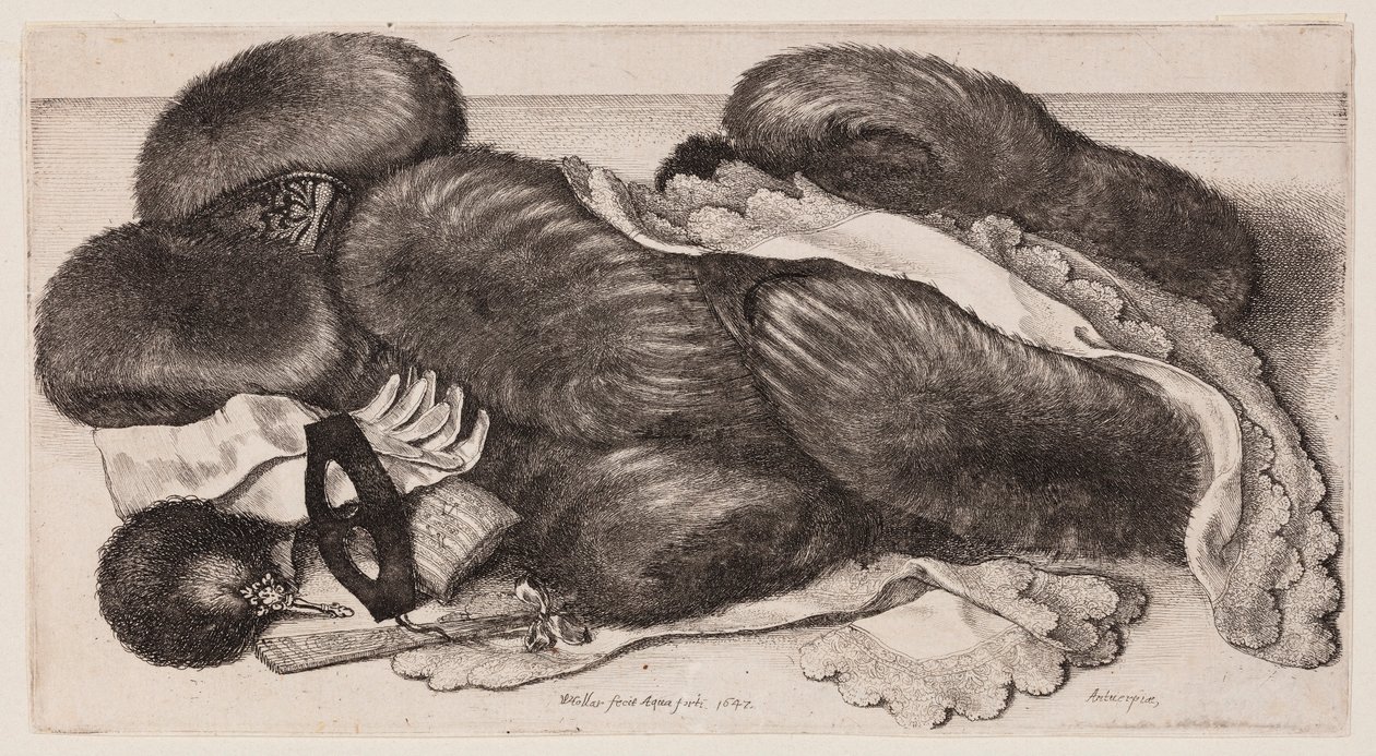 Kollekció mandzsettákkal, kesztyűkkel és sálakkal alkotó: Wenceslaus Hollar