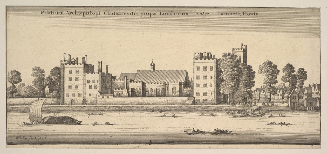Canterbury érseki palotája London közelében, Lambeth House Lambeth House: P..., 1647 alkotó: Wenceslaus Hollar