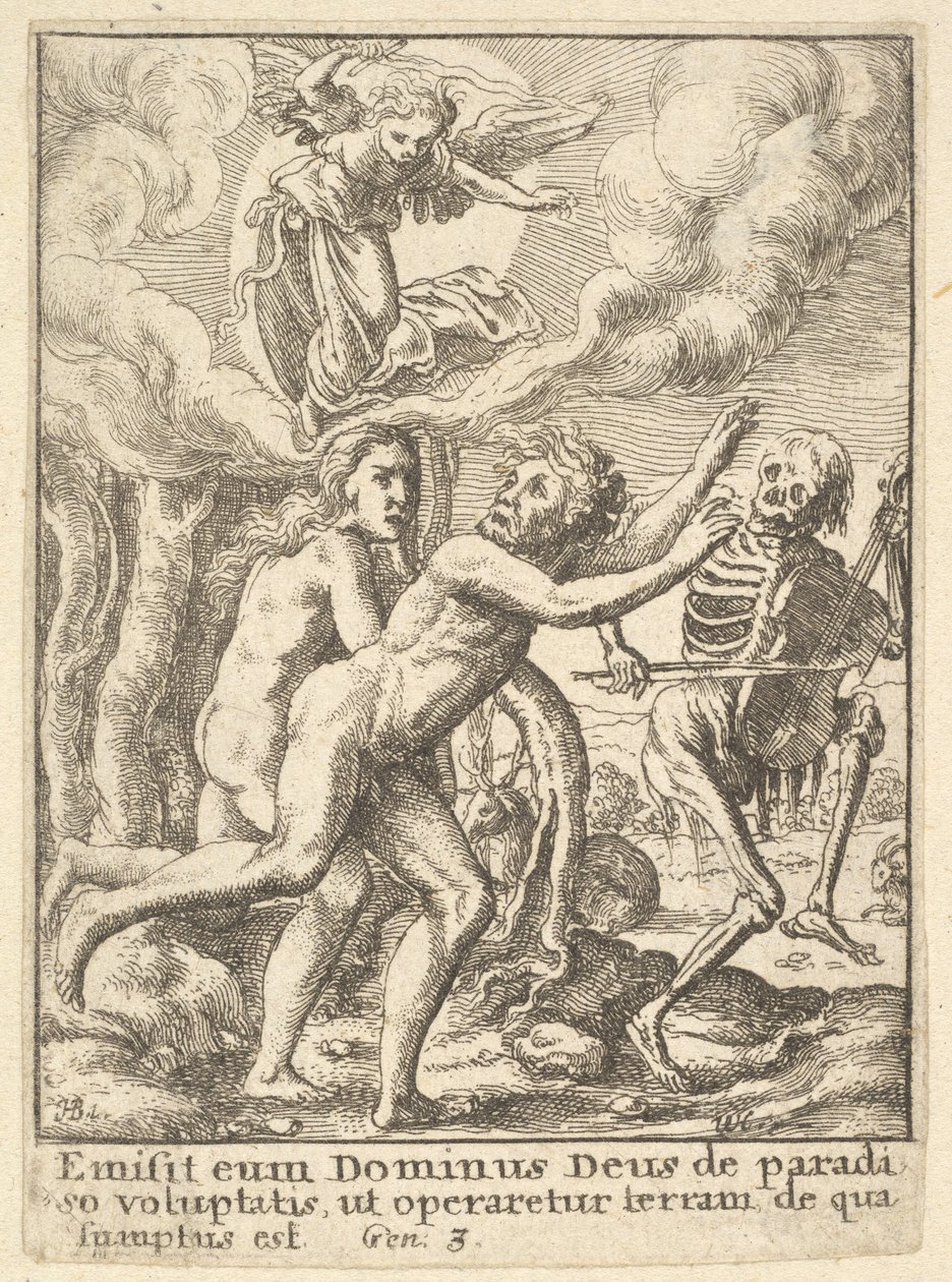 Elveszett paradicsom, a Haláltáncból, 1651. alkotó: Wenceslaus Hollar
