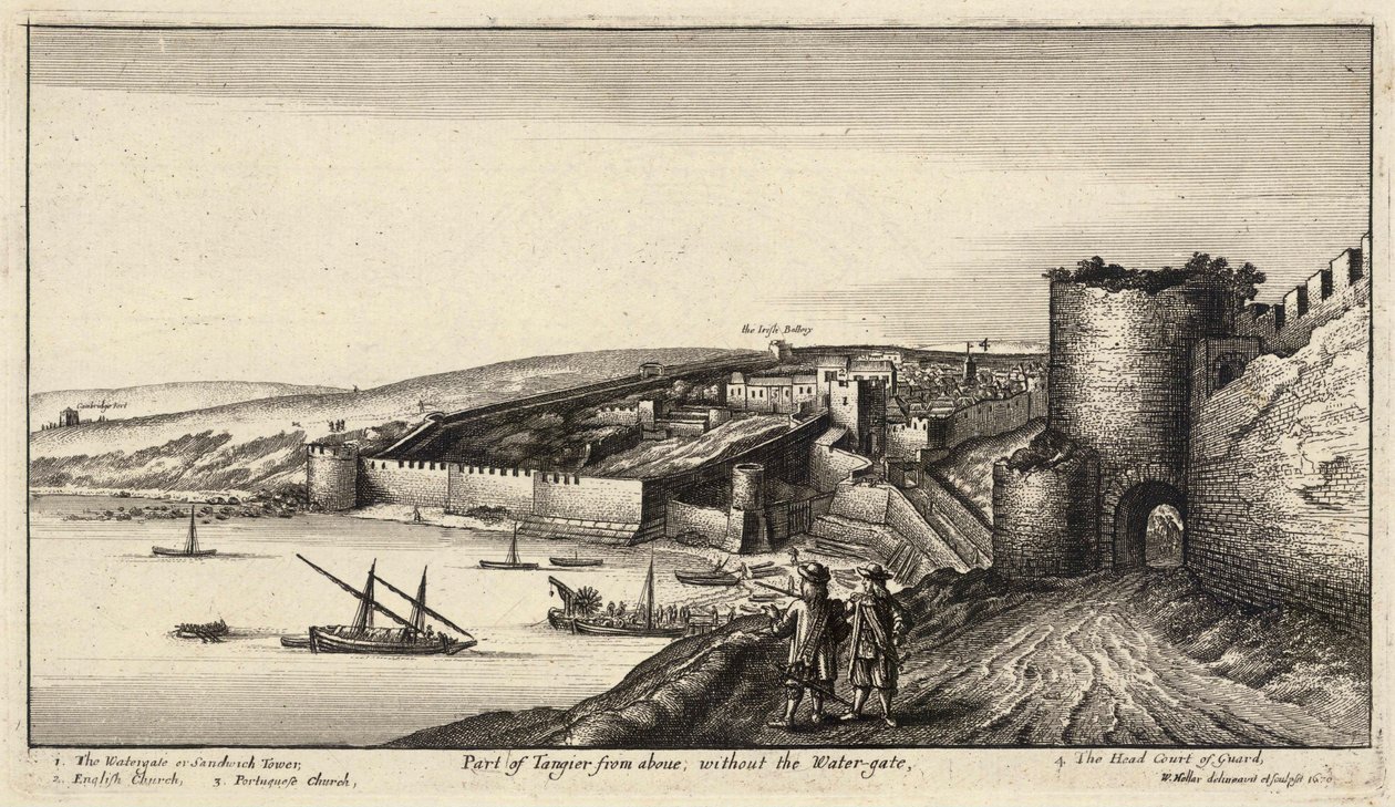 Tanger egy része felülről. 3. állapot alkotó: Wenceslaus Hollar