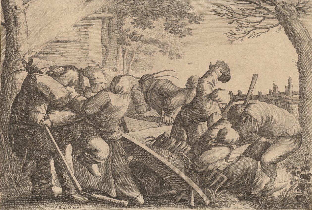 Parasztverekedés, 1646. alkotó: Wenceslaus Hollar