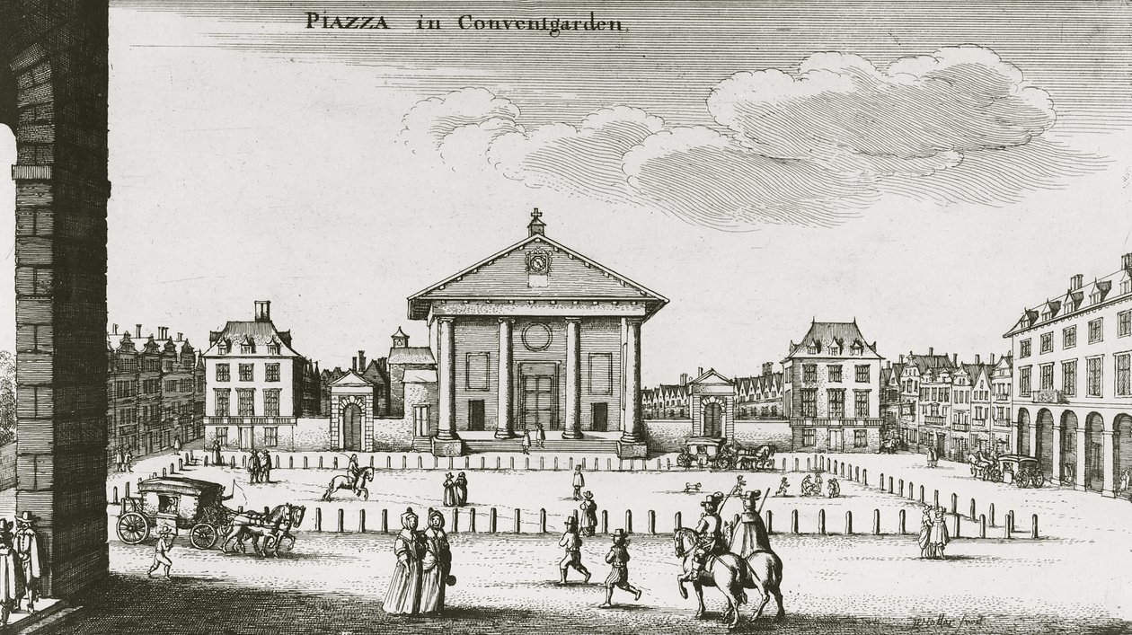 Piazza Covent Gardenben, 1640 alkotó: Wenceslaus Hollar