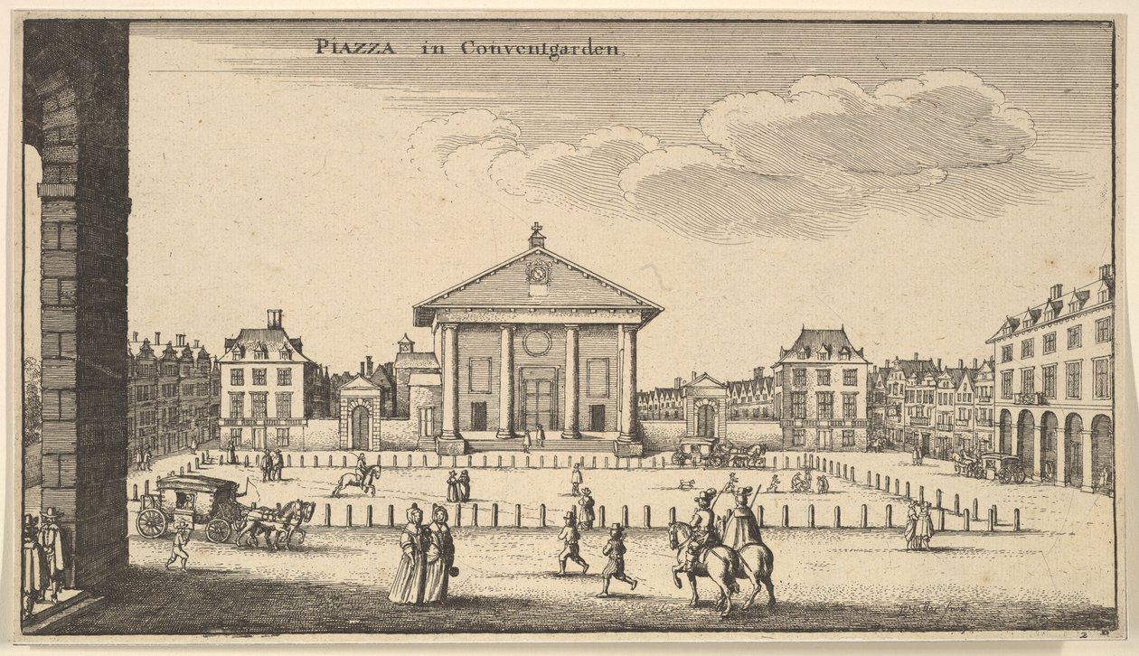 Piazza Covent Gardenben, kb. 1647. alkotó: Wenceslaus Hollar