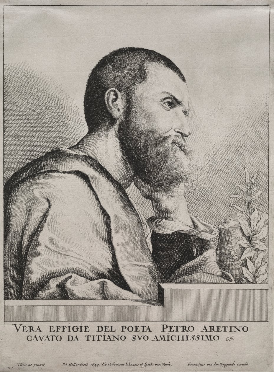 Pietro Aretino portréja alkotó: Wenceslaus Hollar