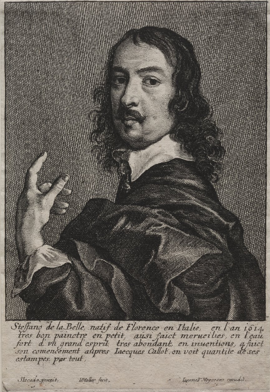 Stefano della Bella portréja alkotó: Wenceslaus Hollar