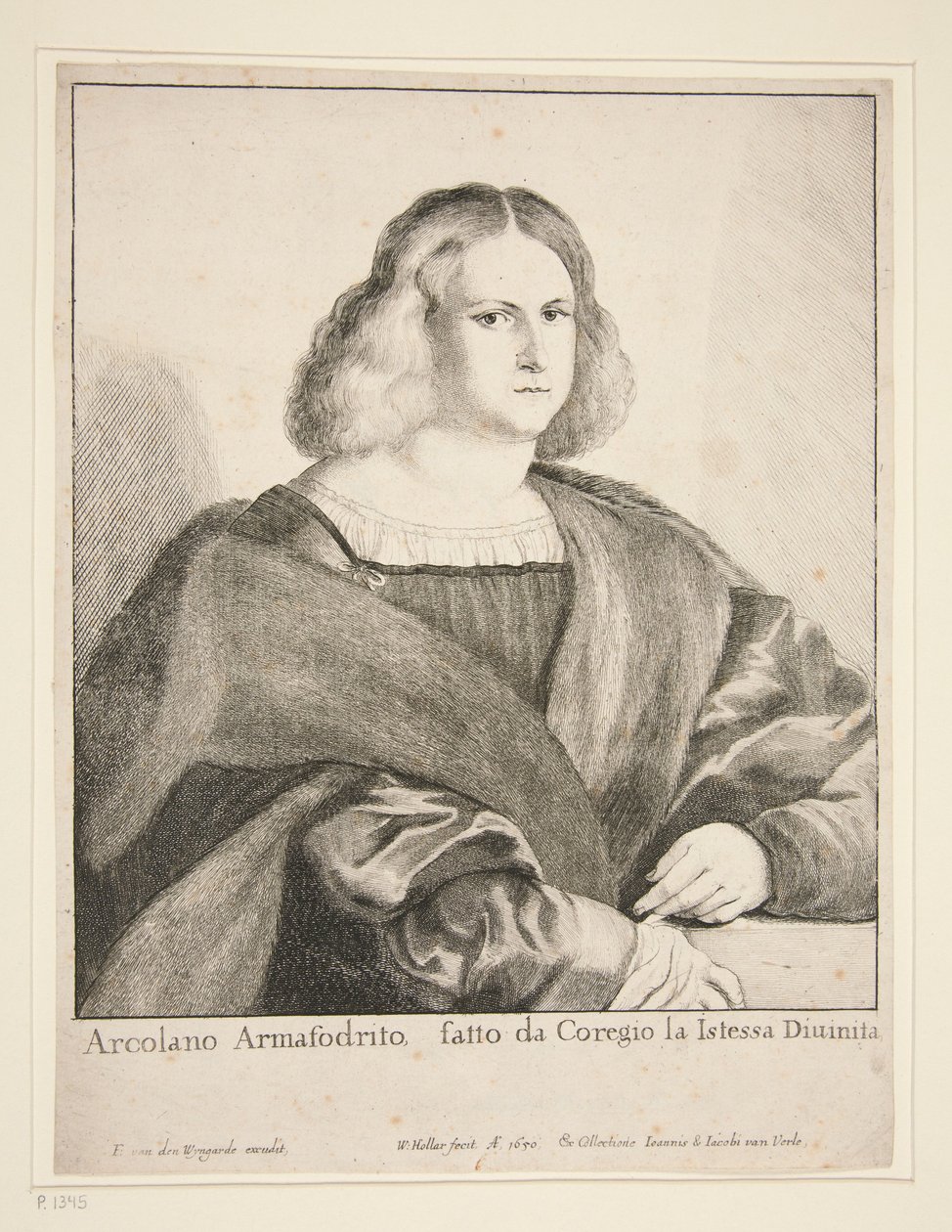 Egy férfi portréja (Arcolano Armafodrito) alkotó: Wenceslaus Hollar