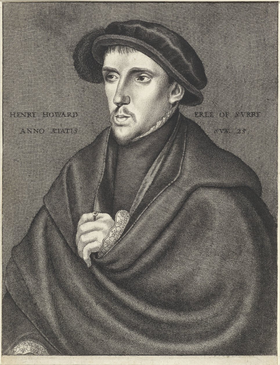 Henry Howard, Surrey grófjának portréja alkotó: Wenceslaus Hollar