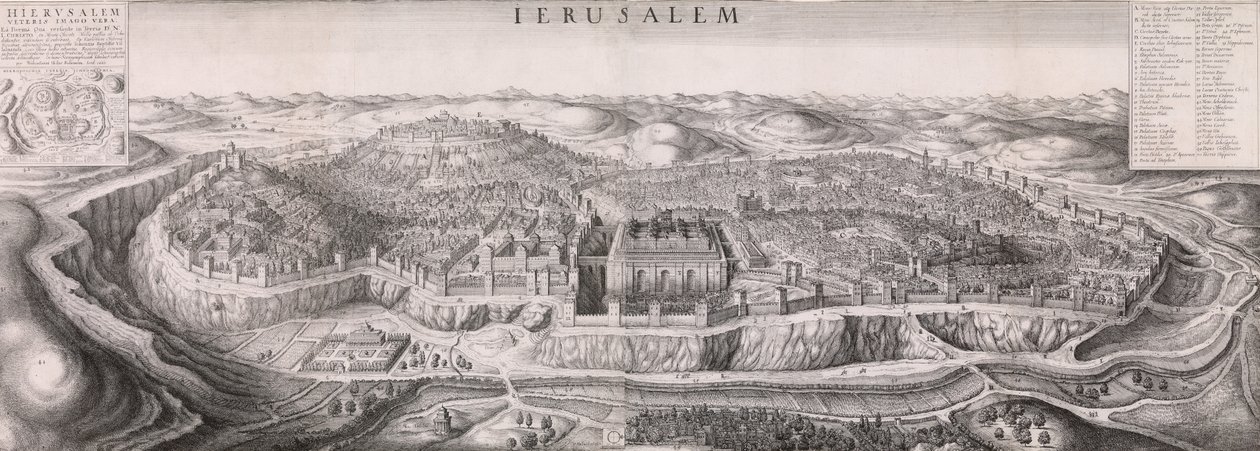 Jeruzsálem kilátása, 1660., 1660. alkotó: Wenceslaus Hollar